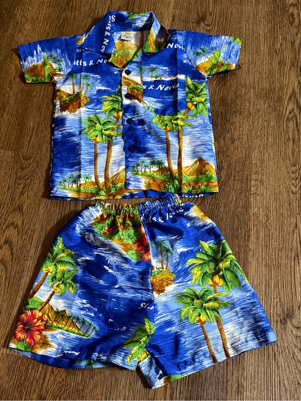 Blue Tropical Palm Kids  Set by